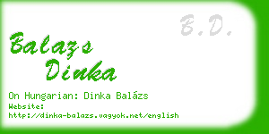 balazs dinka business card